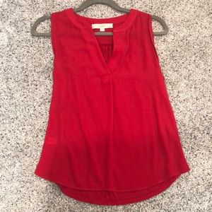 Red tank blouse
